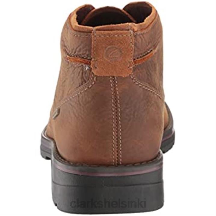 tummanruskea nahkainen clarks miesten morris peak vedenpitävä chukka-saappaat Clarks miehet 2DHN1243 tummanruskea nahka