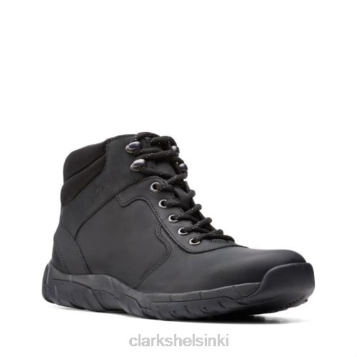 clarks black leather grove hi ii Clarks miehet 2DHN4369 musta nahka