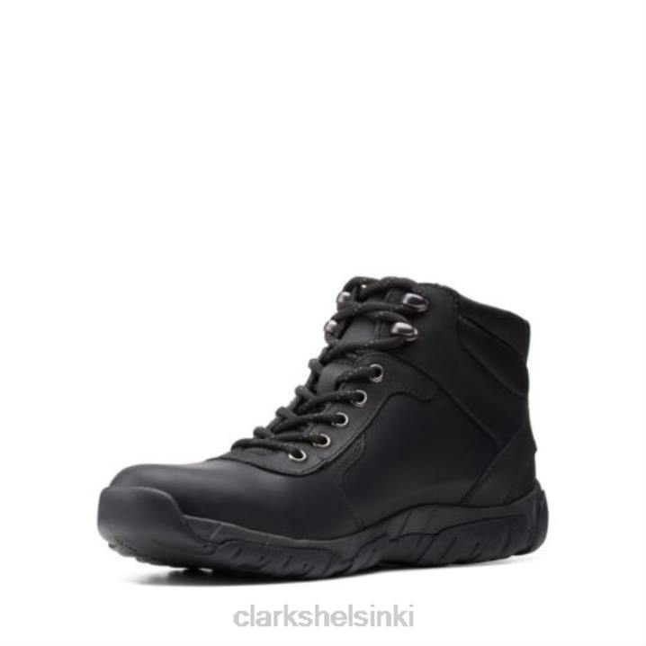 clarks black leather grove hi ii Clarks miehet 2DHN4369 musta nahka