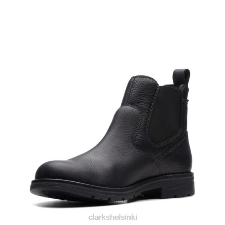 morris up black tumbled clarks musta tumbled Clarks miehet 2DHN6615 musta romahti
