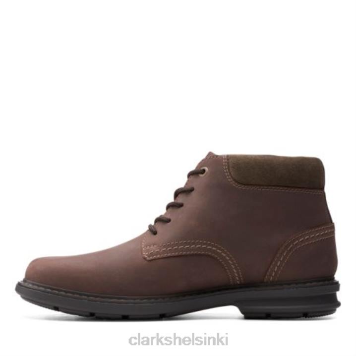 tummanruskea nahkainen rendell huippu clarks Clarks miehet 2DHN4348 tummanruskeaa nahkaa