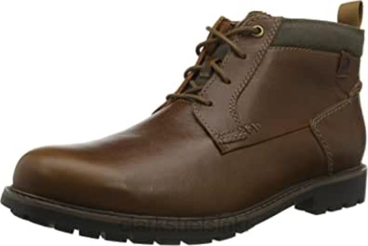 tumma rusketus lea clarks miesten bowzer keskinilkkuri Clarks miehet 2DHN2155 tumma rusketus lea