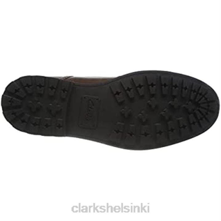 tumma rusketus lea clarks miesten bowzer keskinilkkuri Clarks miehet 2DHN2155 tumma rusketus lea