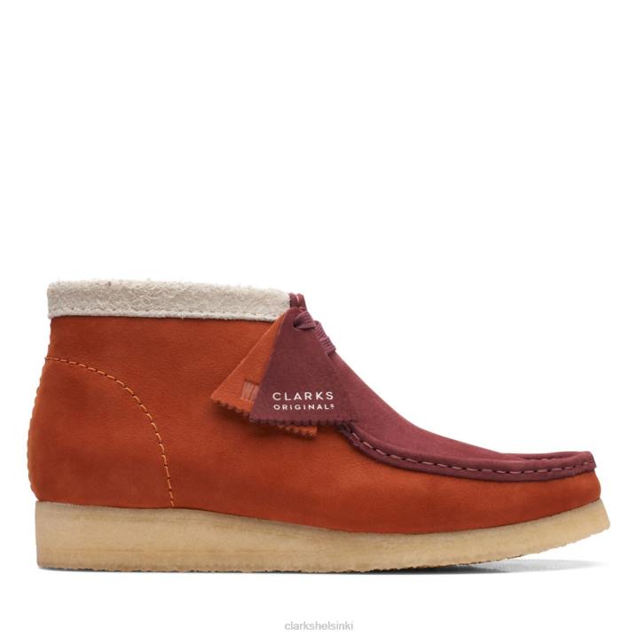 clarks wallabee boot drk orange combi drk orange combi Clarks miehet 2DHN6634 drk orange combi
