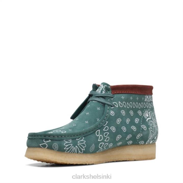 clarks wallabee boot green paisley Clarks miehet 2DHN6627 vihreä paisley