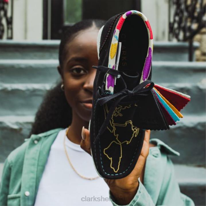 wallabee boot clarks musta kirjonta Clarks miehet 2DHN6791 musta brodeeraus