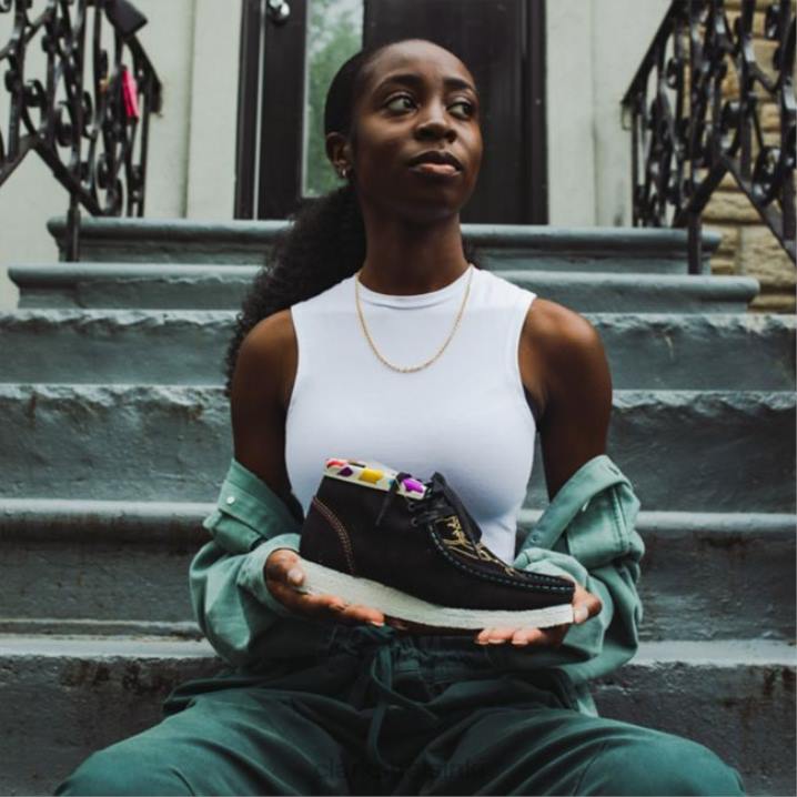 wallabee boot clarks musta kirjonta Clarks miehet 2DHN6791 musta brodeeraus