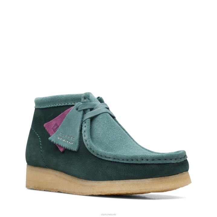 clarks wallabee boot taal combi Clarks naiset 2DHN3138 sinivihreä yhdistelmä