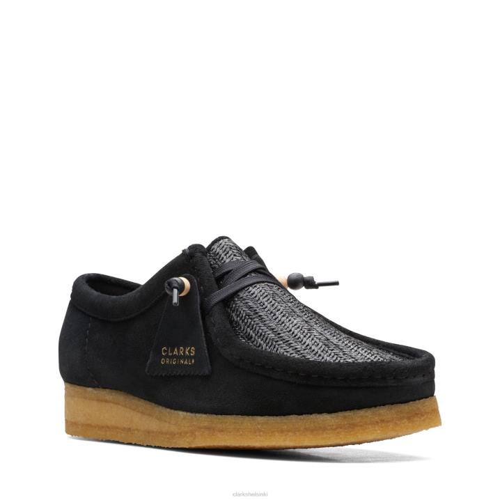 musta raffia wallabee clarks Clarks naiset 2DHN3412 musta raffia