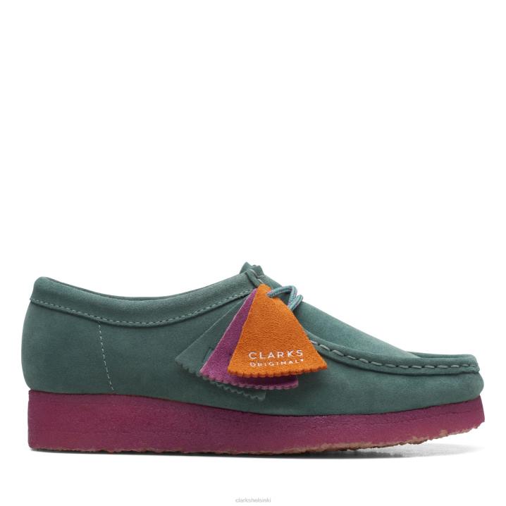 taal combi clarks wallabee Clarks naiset 2DHN3160 sinivihreä yhdistelmä