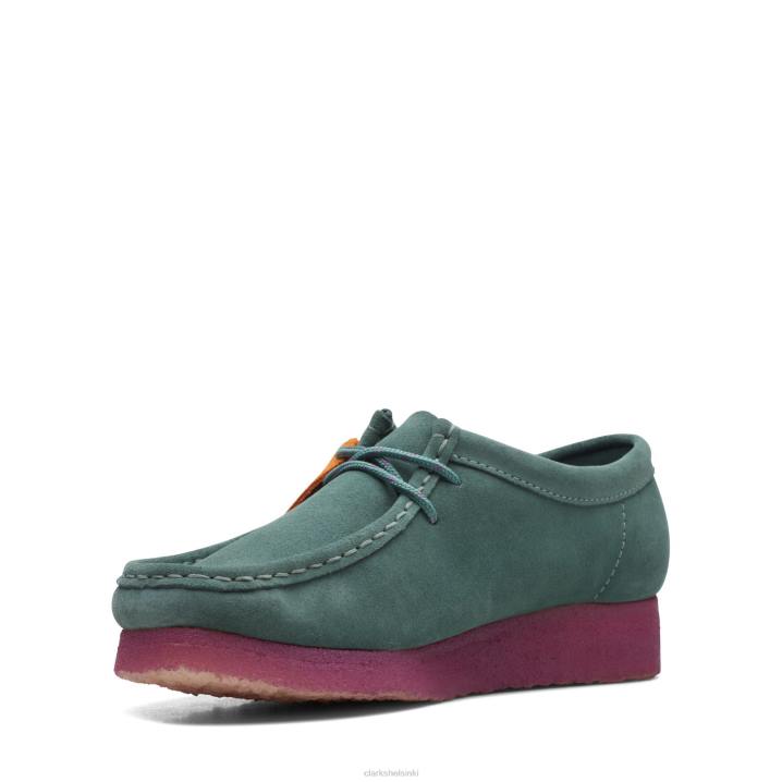 taal combi clarks wallabee Clarks naiset 2DHN3160 sinivihreä yhdistelmä