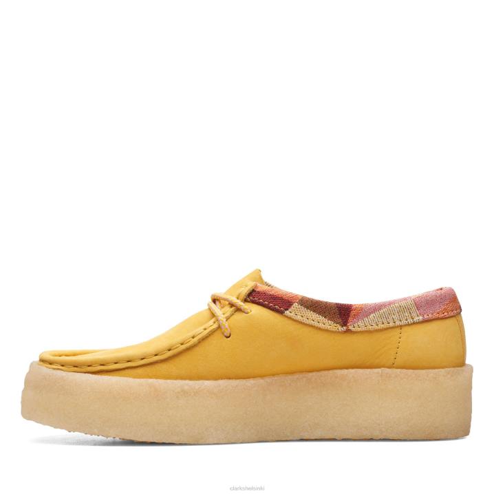 yel low nubuck clarks wallabee cup Clarks naiset 2DHN3379 keltainen nubukki