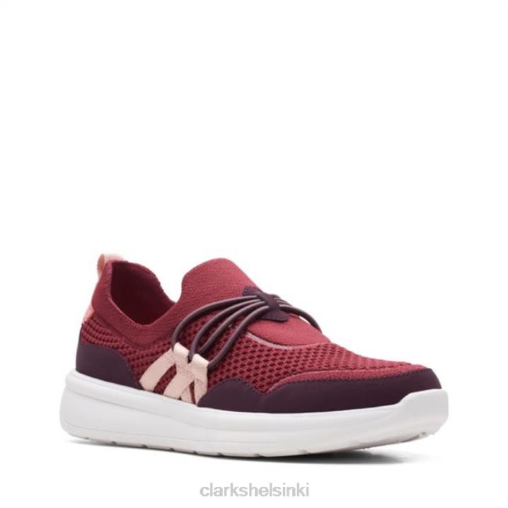 burgundy combi clarks ezera run burgundy combi Clarks naiset 2DHN6336 viininpunainen yhdistelmä