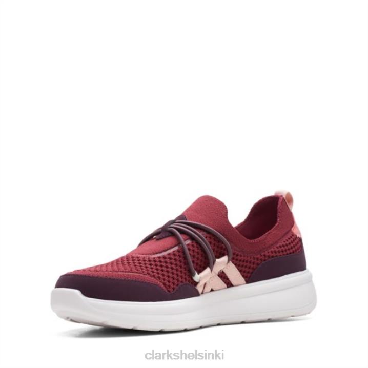 burgundy combi clarks ezera run burgundy combi Clarks naiset 2DHN6336 viininpunainen yhdistelmä
