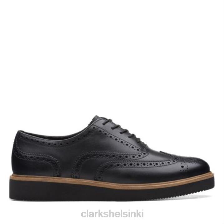 clarks glickly brogue mustaa nahkaa Clarks naiset 2DHN3866 musta nahka