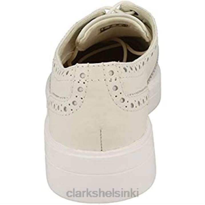 clarks naisten sankari brogue valkoinen valkoinen nahka valkoinen nahka Clarks naiset 2DHN570 valkoista nahkaa