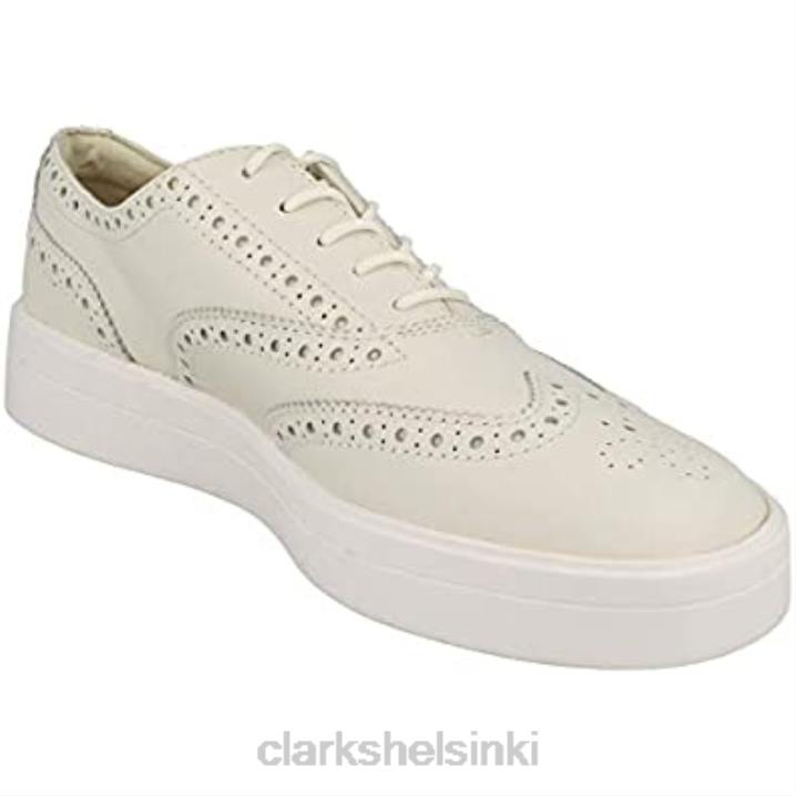 clarks naisten sankari brogue valkoinen valkoinen nahka valkoinen nahka Clarks naiset 2DHN570 valkoista nahkaa