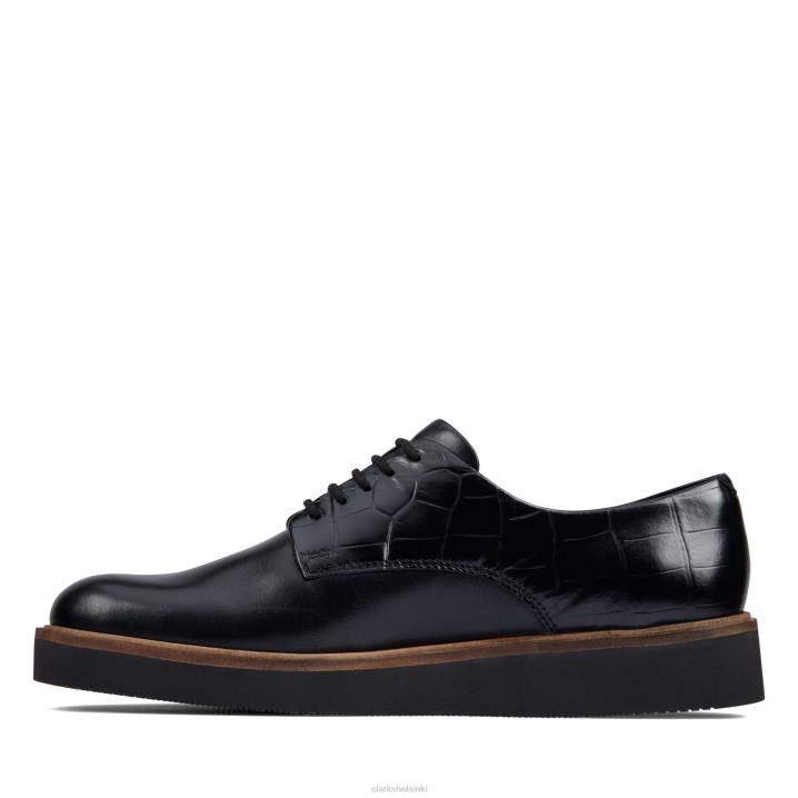 mustat Croc Baile -ompeleet Clarks naiset 2DHN3308 musta krokko