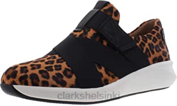 clarks rakenteeton naisten un rio hihna mokkanahka urheilu- ja harjoituskengät leopardikuvio Clarks naiset 2DHN482 leopardi kuvio