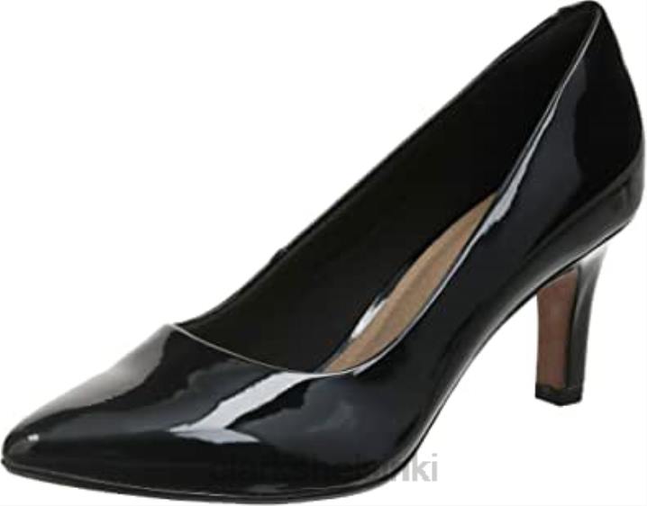 naisten illeana tulppaani yhtenäinen mekko kenkä clarks musta pat Clarks naiset 2DHN543 musta silittää