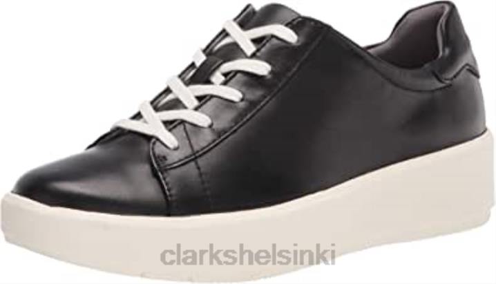 clarks musta nahkainen naisten layton pace lenkkari Clarks naiset 2DHN1897 musta nahka