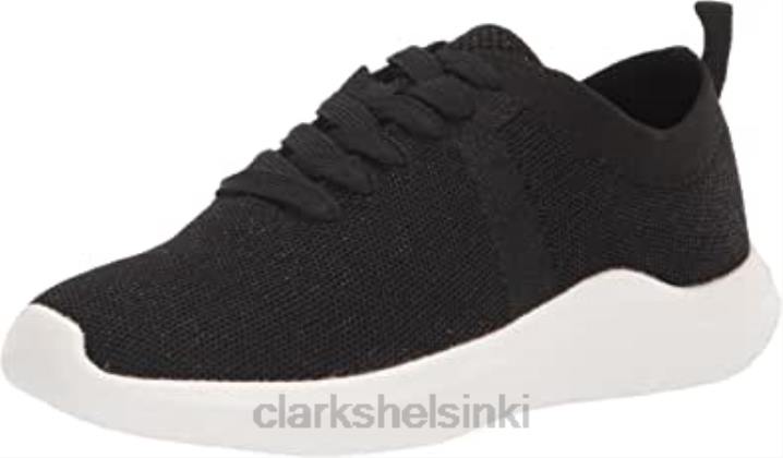 clarks musta neulottu naisten nova glint tennarit Clarks naiset 2DHN1129 musta neule