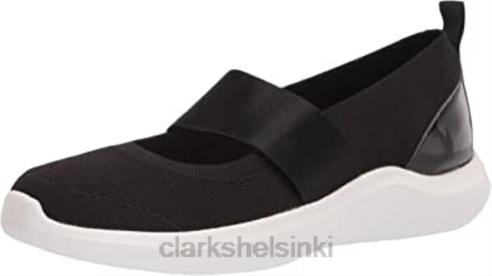 clarks musta neulottu naisten nova sol tennarit Clarks naiset 2DHN2097 musta neule