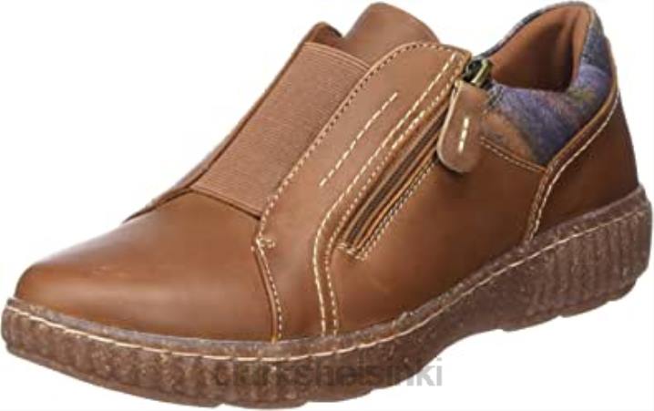clarks tummanruskeat lea naisten caroline cove -lenkkarit Clarks naiset 2DHN2585