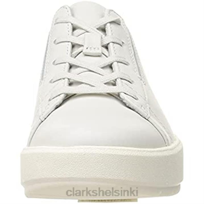 clarks valkoiset nahkaiset naisten layton-pitsilenkkarit Clarks naiset 2DHN353