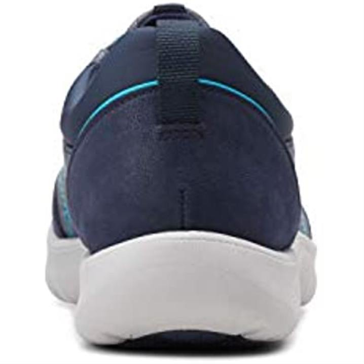 laivastonsininen tekstiili clarks naisten adella holly tennarit Clarks naiset 2DHN2539 laivastonsininen tekstiili