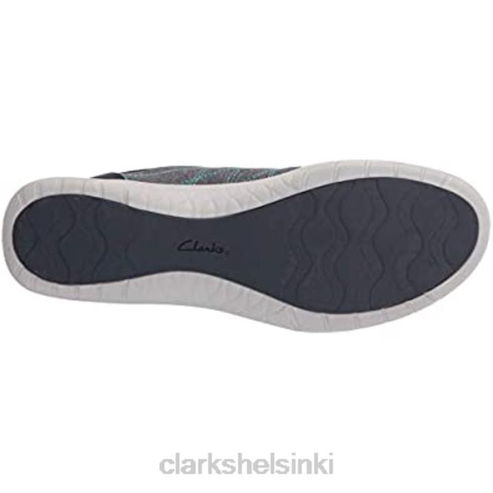 laivastonsininen tekstiili clarks naisten adella holly tennarit Clarks naiset 2DHN2539 laivastonsininen tekstiili