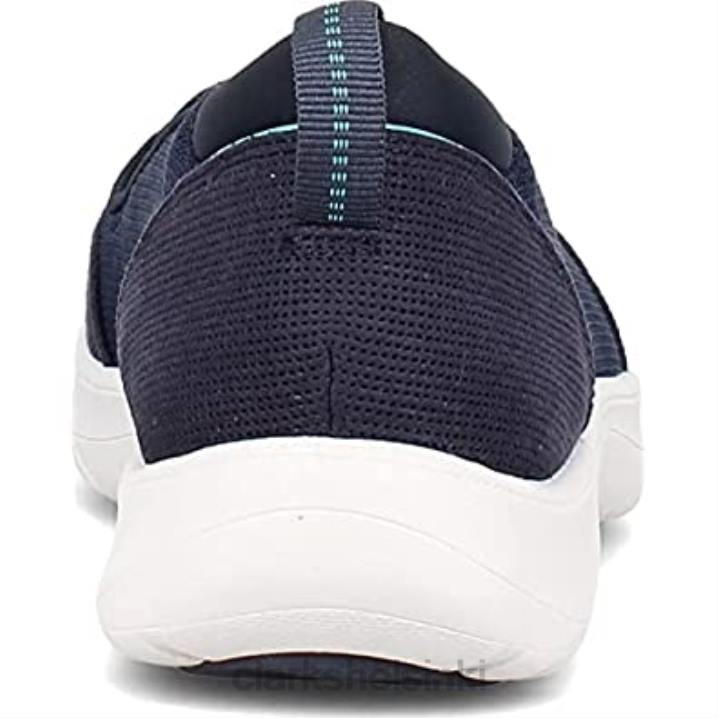 laivastonsininen tekstiili clarks naisten adella poskipunalenkkari Clarks naiset 2DHN667 laivastonsininen tekstiili