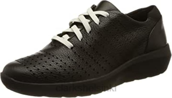 musta nahkainen clarks naisten kayleigh aster tennarit Clarks naiset 2DHN280 musta nahka