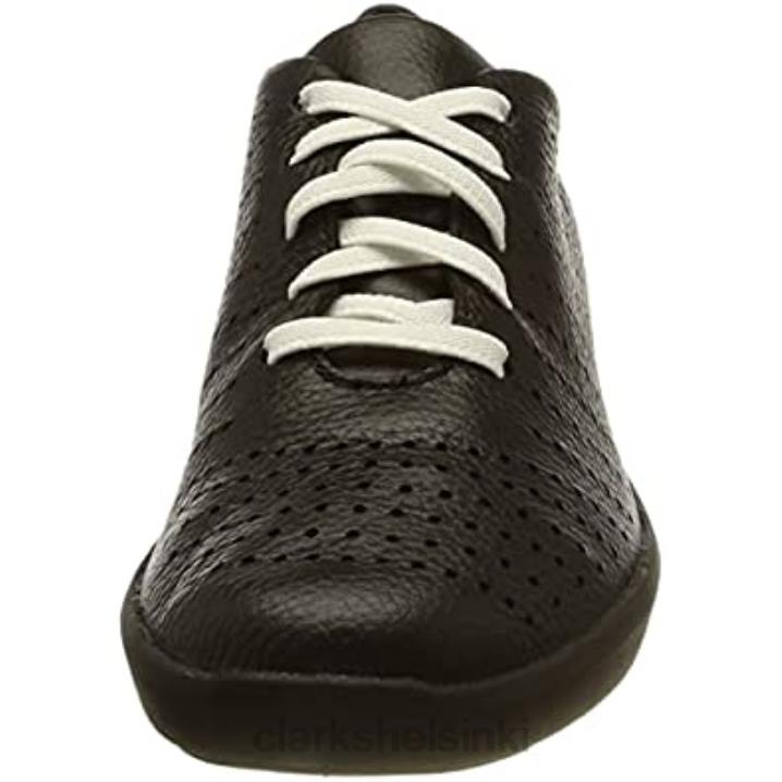musta nahkainen clarks naisten kayleigh aster tennarit Clarks naiset 2DHN280 musta nahka