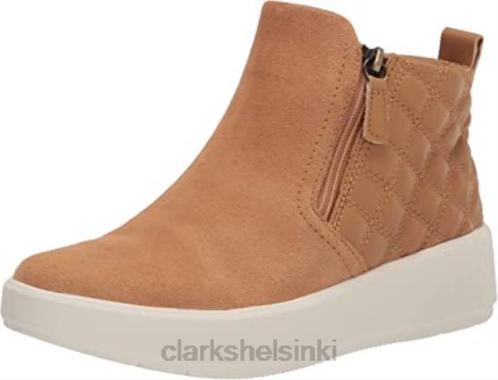naisten Layton vetoketjulliset tennarit clarks light tan combi Clarks naiset 2DHN2959 vaalea rusketuskombi