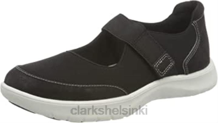 naisten adella west tennarit, mustat tekstiilit Clarks naiset 2DHN2230 musta tekstiili