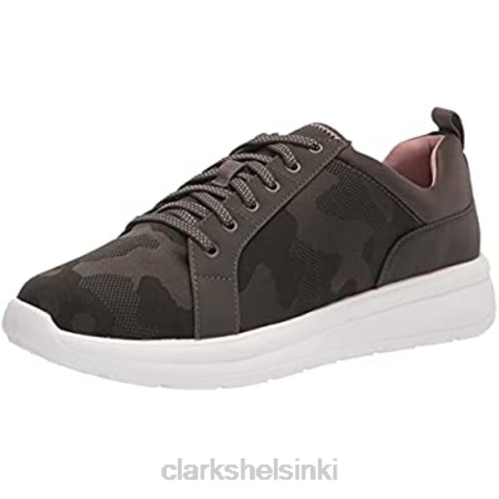naisten ezera pitsiset tennarit tumma oliivi tekstiiliyhdistelmä clarks Clarks naiset 2DHN1582 tumma oliivinvihreä tekstiiliyhdistelmä