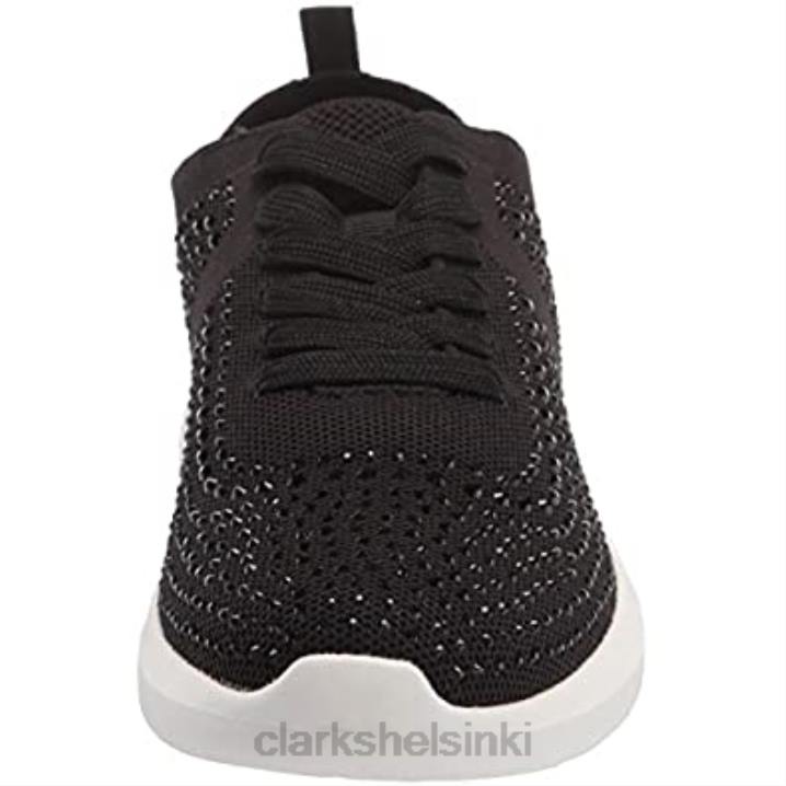naisten nova spark tennarit clarks mustaa kimaltelevaa tekstiiliä Clarks naiset 2DHN1135