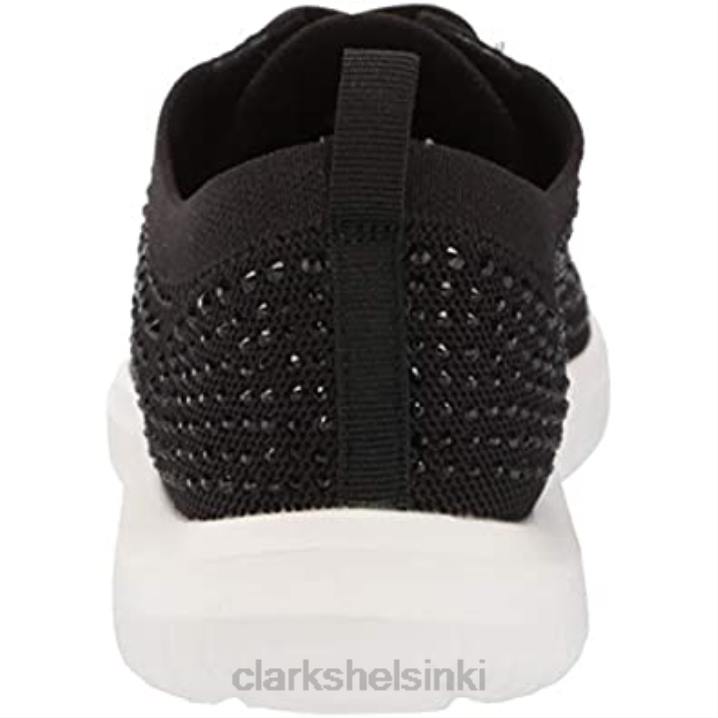 naisten nova spark tennarit clarks mustaa kimaltelevaa tekstiiliä Clarks naiset 2DHN1135