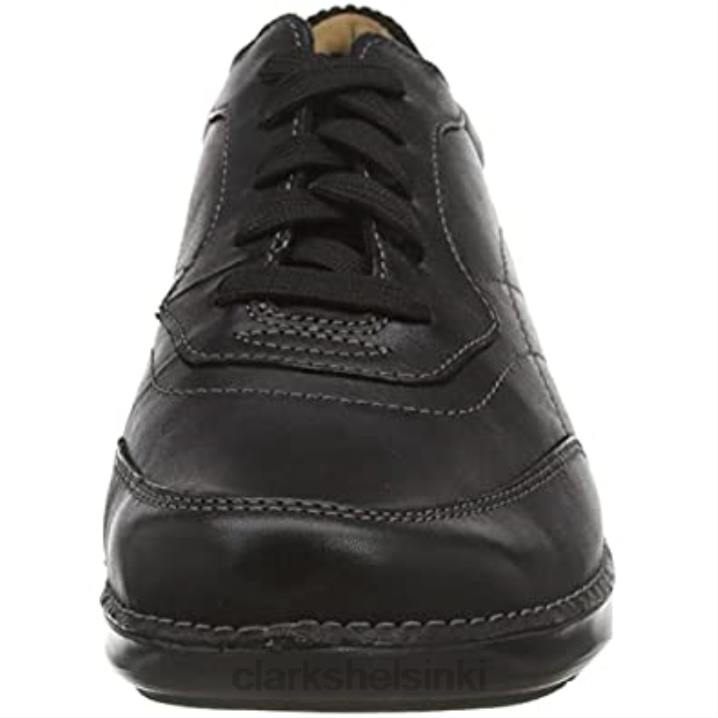 naisten omenasolmio tennarit, musta nahka clarks Clarks naiset 2DHN1742 musta nahka