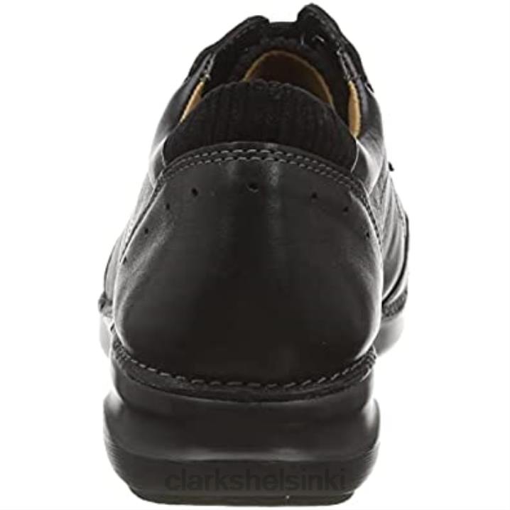 naisten omenasolmio tennarit, musta nahka clarks Clarks naiset 2DHN1742 musta nahka