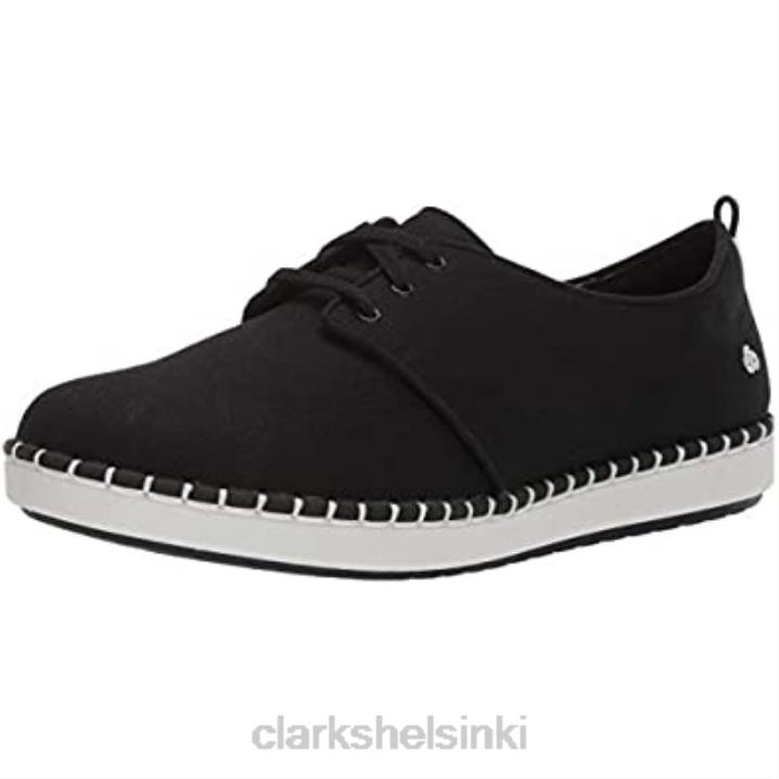 naisten step g matala pitsilenkkari musta canvas clarks Clarks naiset 2DHN2206