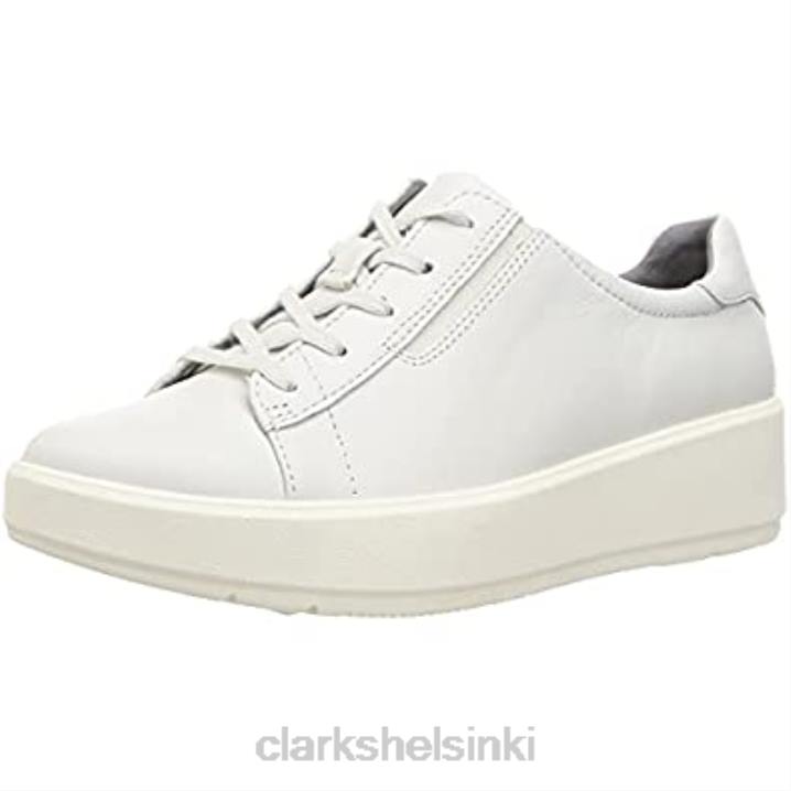 valkoinen nahkainen clarks naisten layton-pitsilenkkari Clarks naiset 2DHN352 valkoista nahkaa