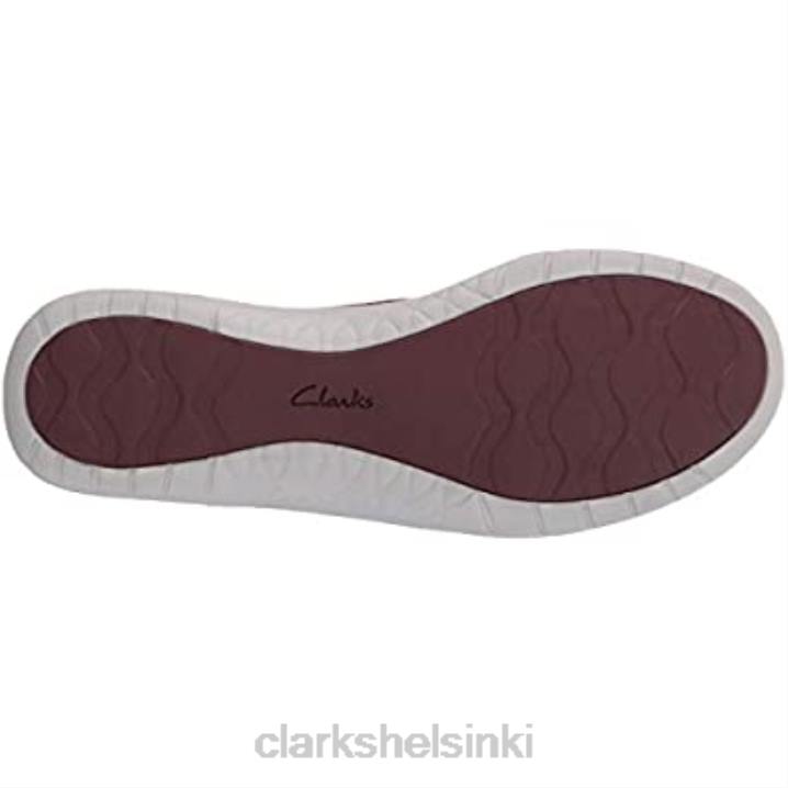 viininpunainen tekstiili clarks naisten adella poskipunalenkkari Clarks naiset 2DHN1904 viininpunainen tekstiili
