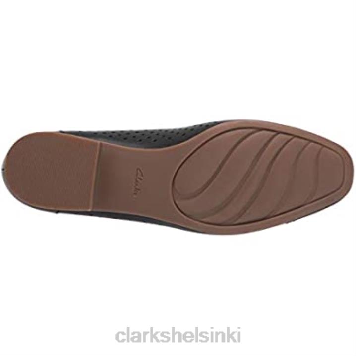 clarks musta nahka naisten Julia Cedar baletti tasainen Clarks naiset 2DHN1489 musta nahka