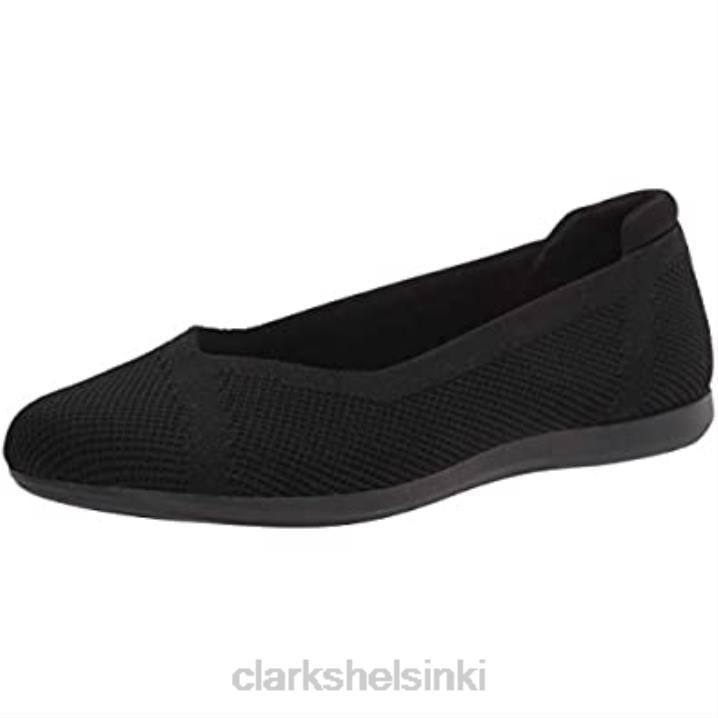 clarks musta neuloa naisten carly toive baletti flat Clarks naiset 2DHN521 musta neule