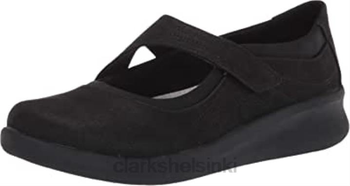 clarks musta synteettinen naisten sillian 20 joy mary jane flat Clarks naiset 2DHN1097 musta synteettinen