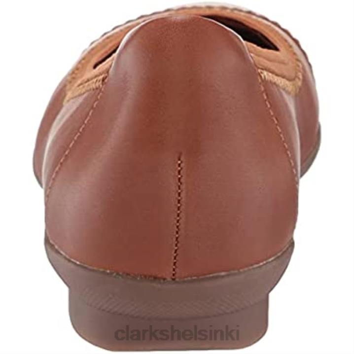 clarks naisten sara orchid baletti litteä karamelli nahka Clarks naiset 2DHN1658 karamelli nahkaa