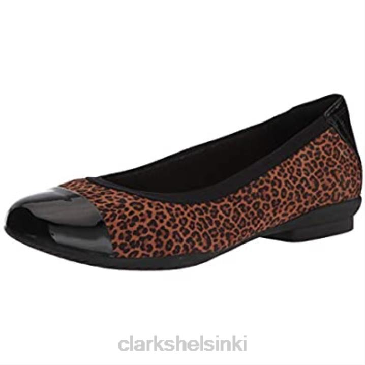 clarks naisten sara orkidea baletti litteä leopardi Clarks naiset 2DHN2050 leopardi
