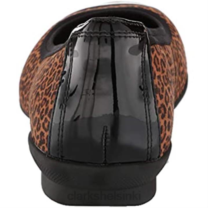 clarks naisten sara orkidea baletti litteä leopardi Clarks naiset 2DHN2050 leopardi